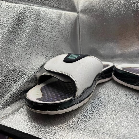 Size 10 Nike Air Jordan Hydro XI Easter Emerald Mens Slide Sandals AA1336-117 - Picture 5 of 12